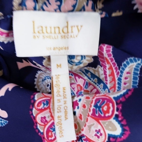 LAUNDRY - Sleeveless Top Pink and Blue Paisley… - Picture 6 of 8